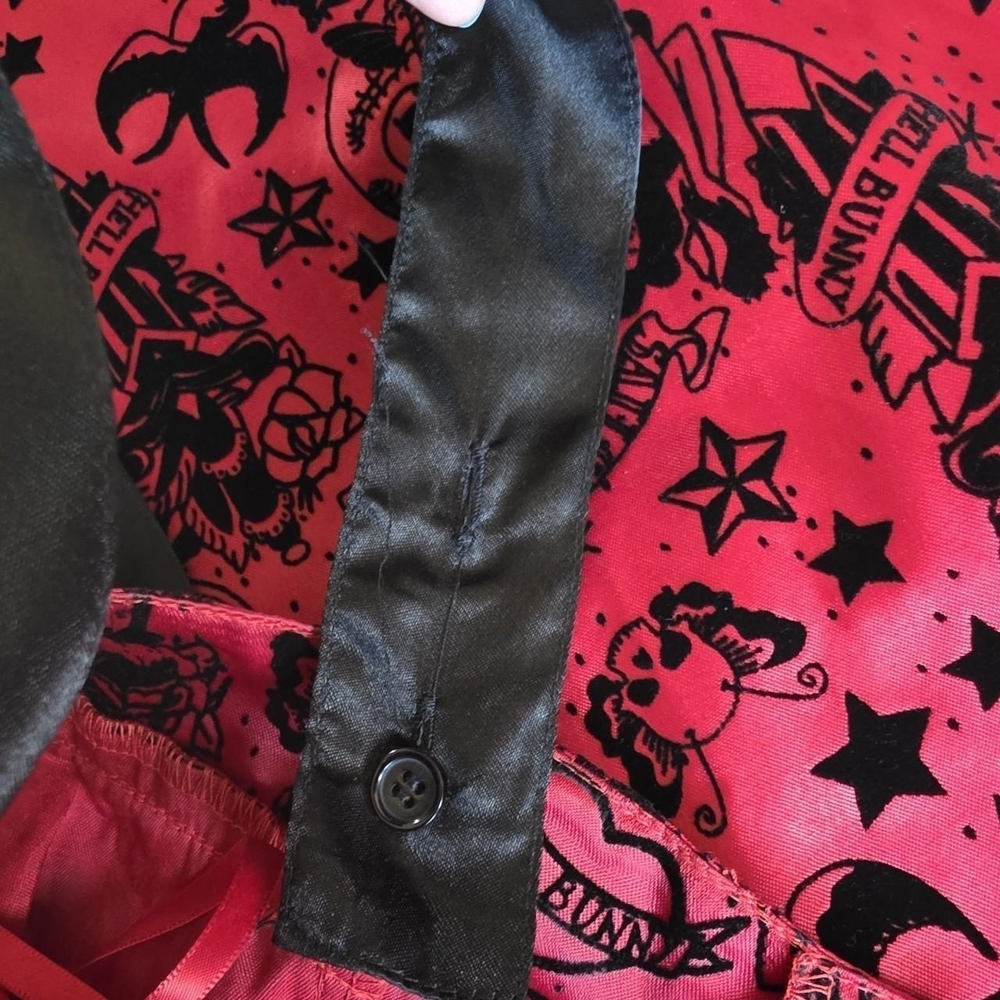 Hell Bunny Vixen Sailor Tattoo Patterned Midi Dress - Picture 8 of 8